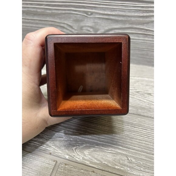 Desktop Wooden Golf Theme Pen Pencil Holder 4” Tall Gift For Golfer Office - Picture 5 of 6